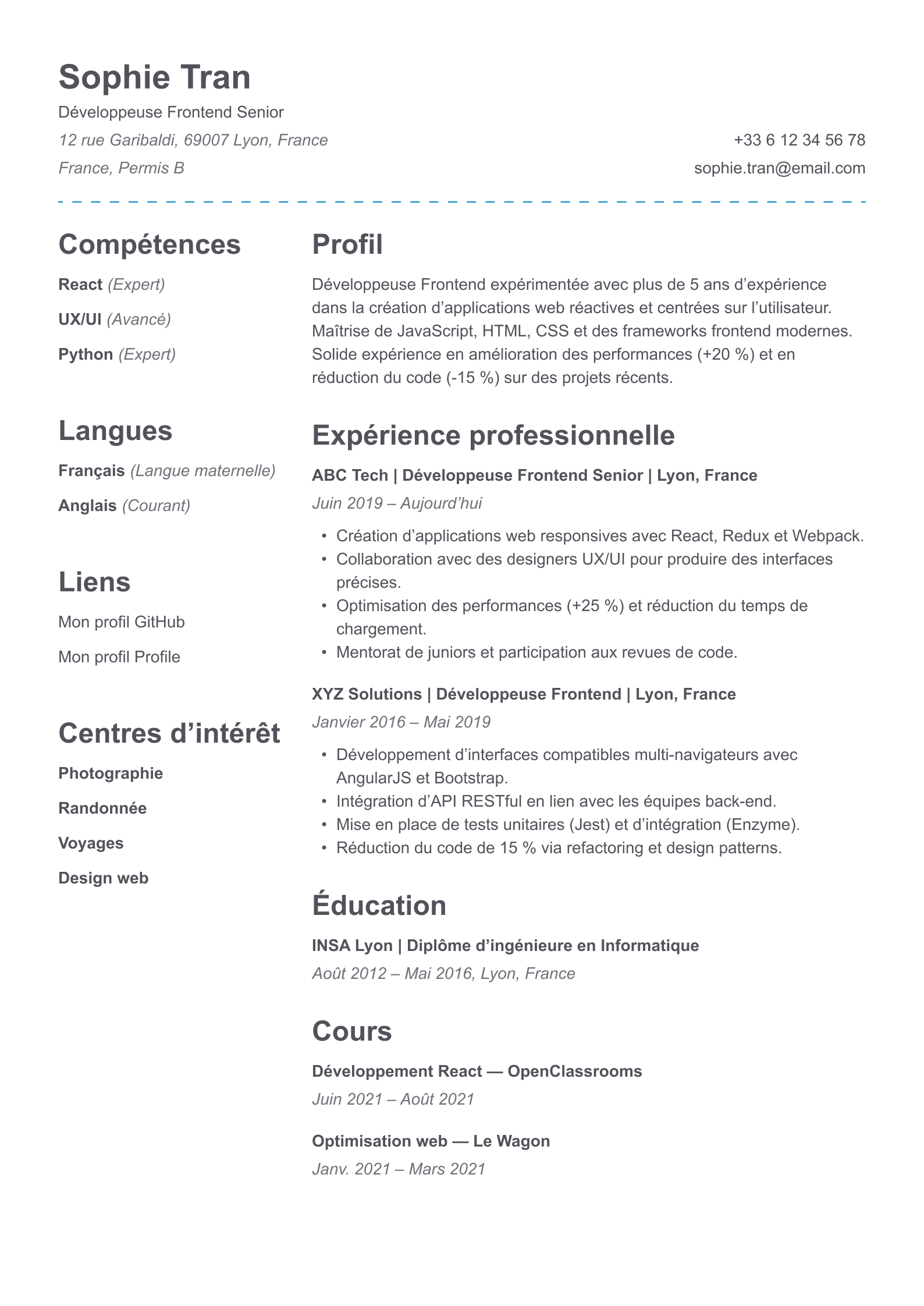 Resume template